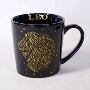 Leo Lion Zodiac Sign Astrology Black Cat Ceramic Coffee Mug Tea Cup Drinkware